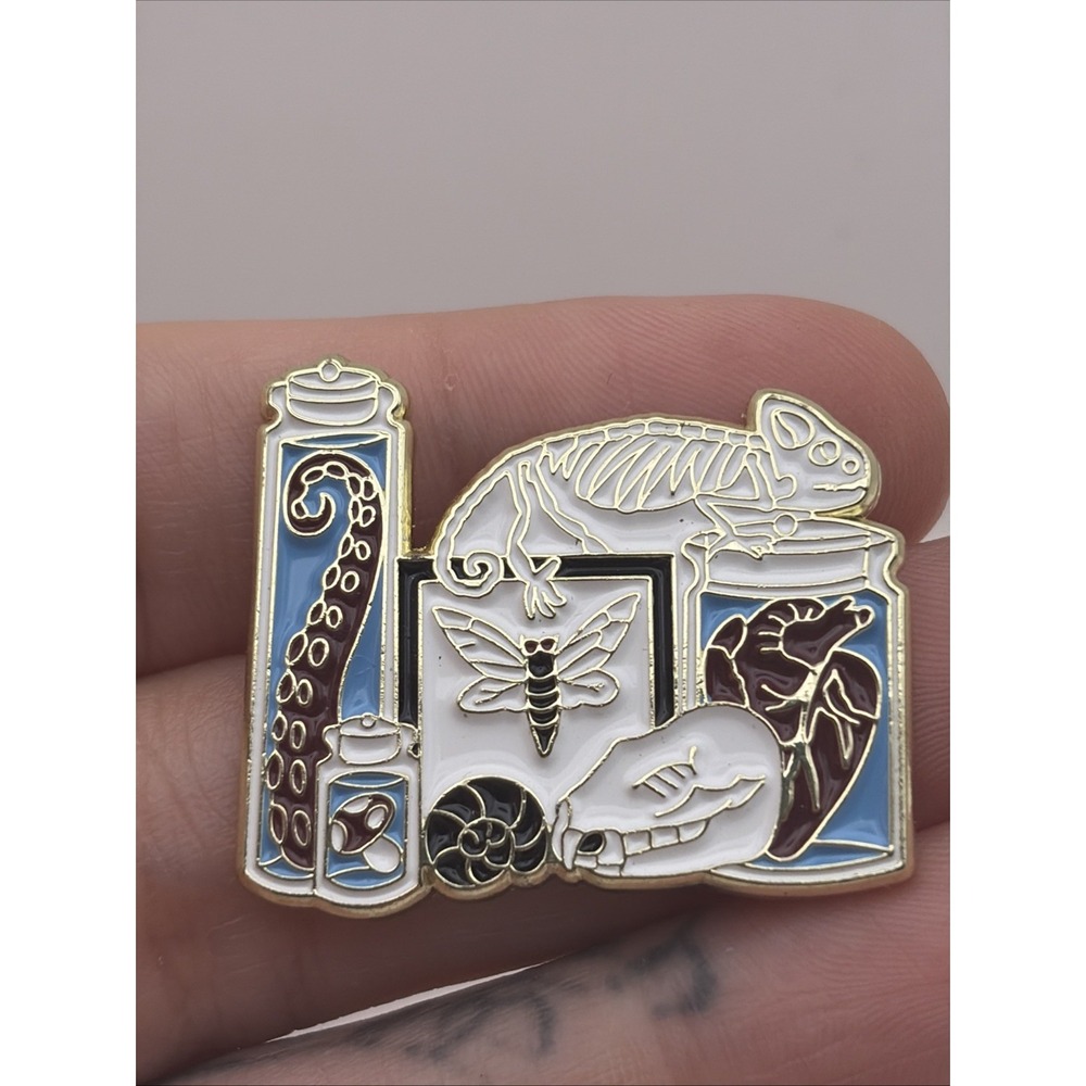 Mystical Witchy Items Witch Mystic Skull Lizard Jars Spells Lapel Hat Pin